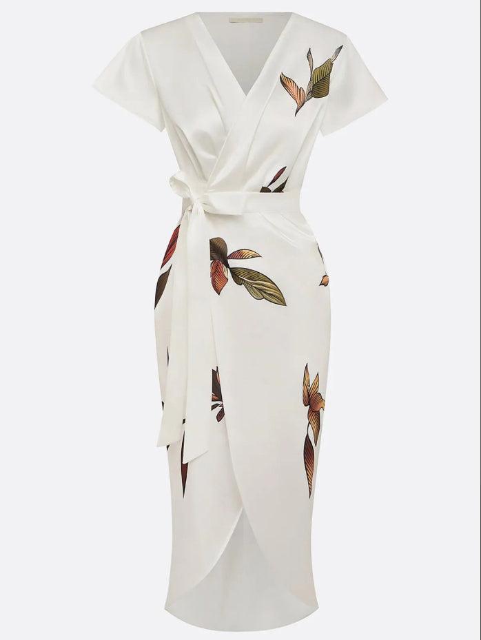 Amelie | Elegant Floral Wrap Dress