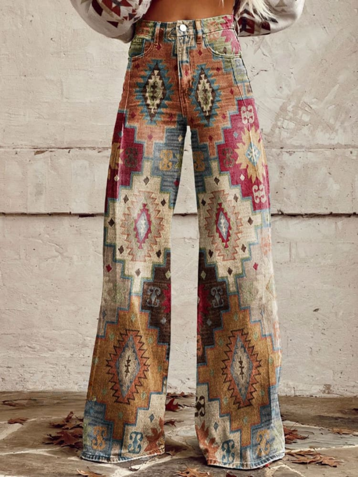 Léa - Retro Chevron Pants