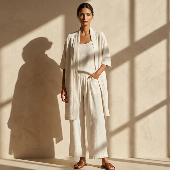 Isabella | Effortless Linen-Cotton Three-Piece Set