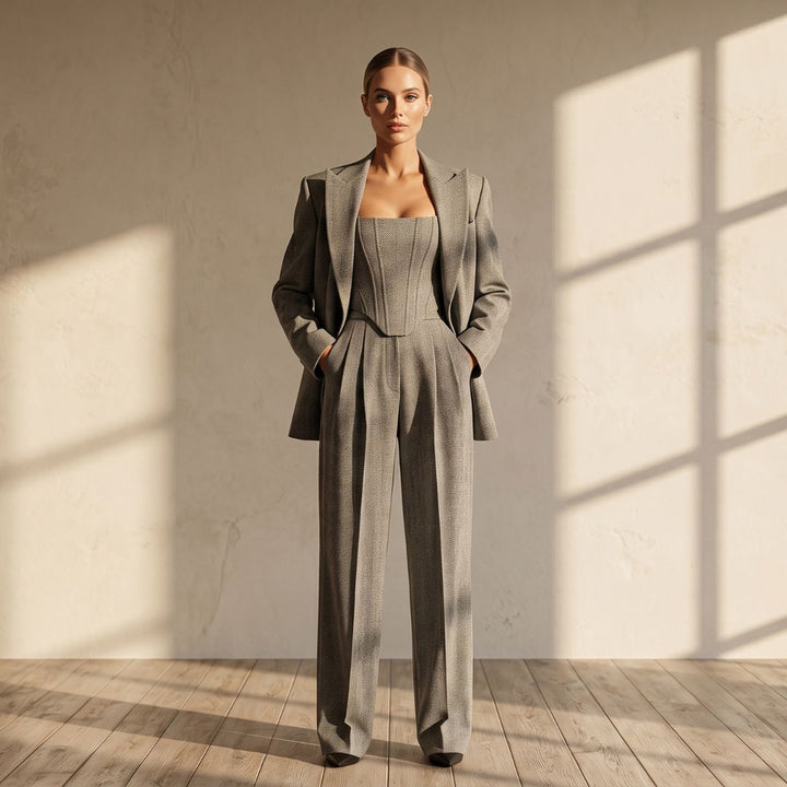 Grace - Three-Piece Set with Double-Breasted Blazer