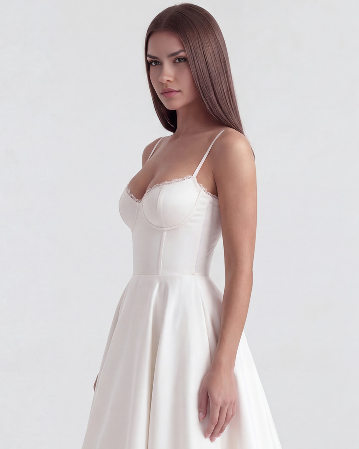 Selene | Midi Dress with Tulle Layers
