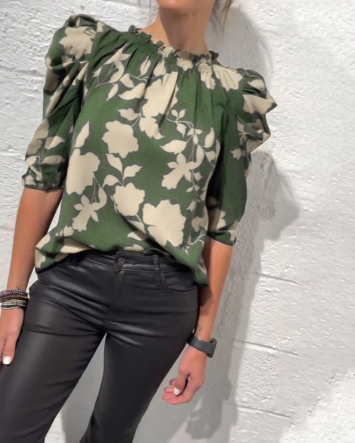 Lily | Floral Puff Sleeve Blouse