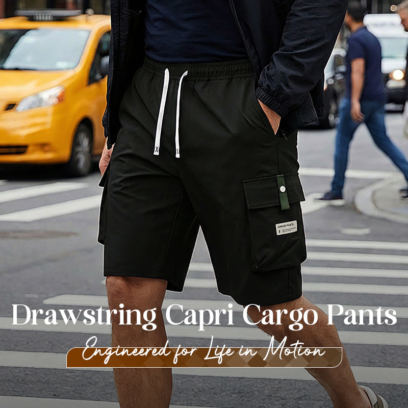 Leon | Casual Drawstring Capri Cargo Pants