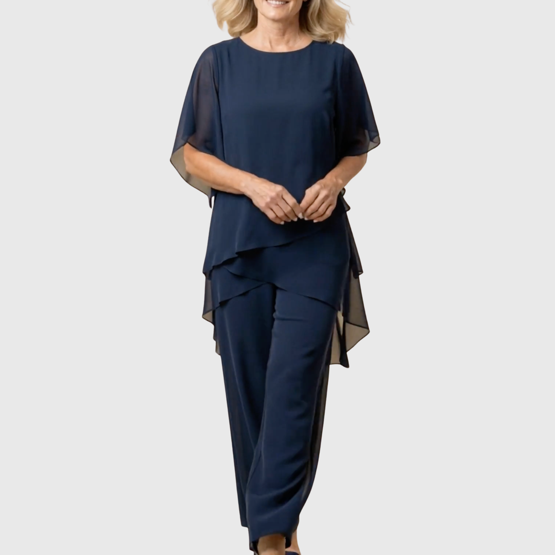 Olivia | Elegant Two-Piece Set with Flowing Palazzo Pants