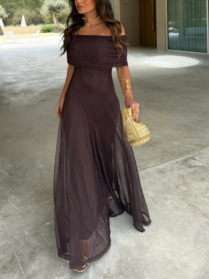 Ines | Long Asymmetric Knit Dress
