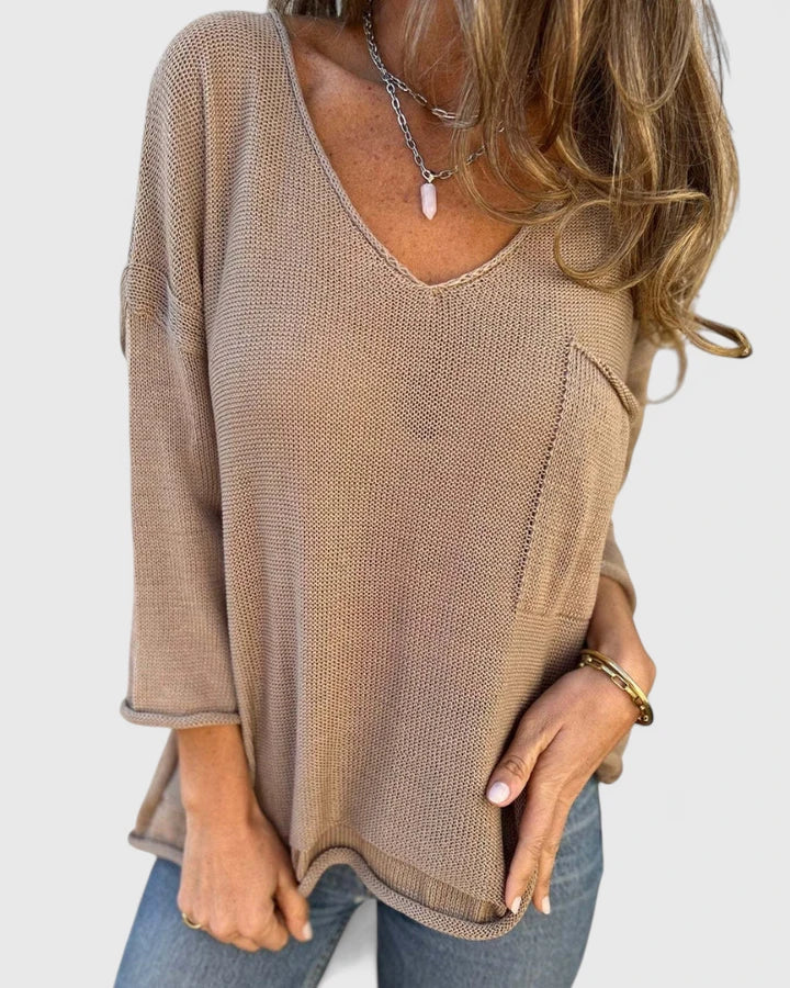 Jamie | Cozy Top V Neck