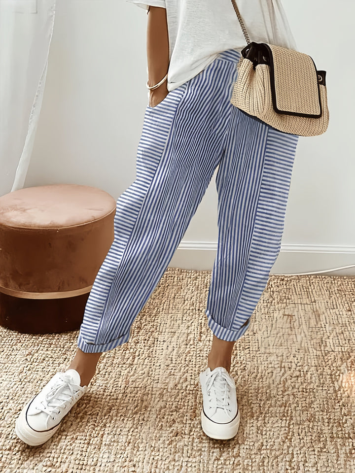 Violet | Striped High Waist Trousers