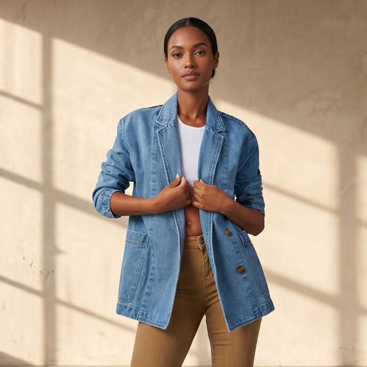 Ella™ - Stylish Denim Blazer Jacket