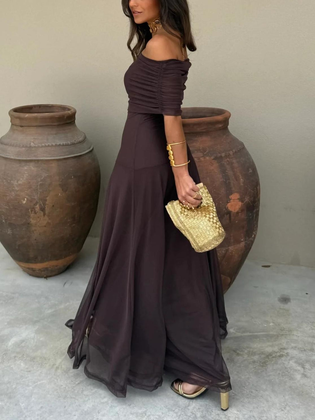 Ines | Long Asymmetric Knit Dress