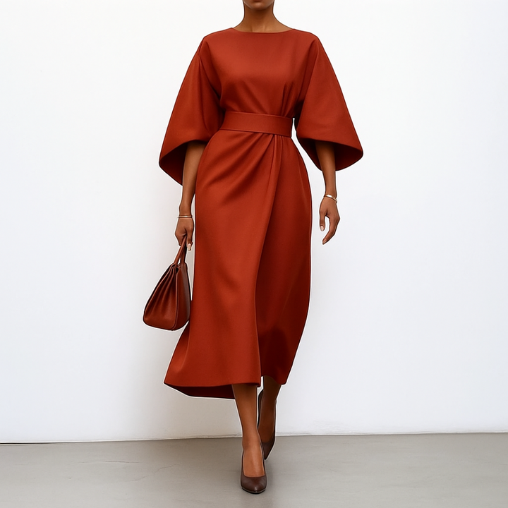 Layla | Satin Feel Batwing Sleeve Maxi Dress
