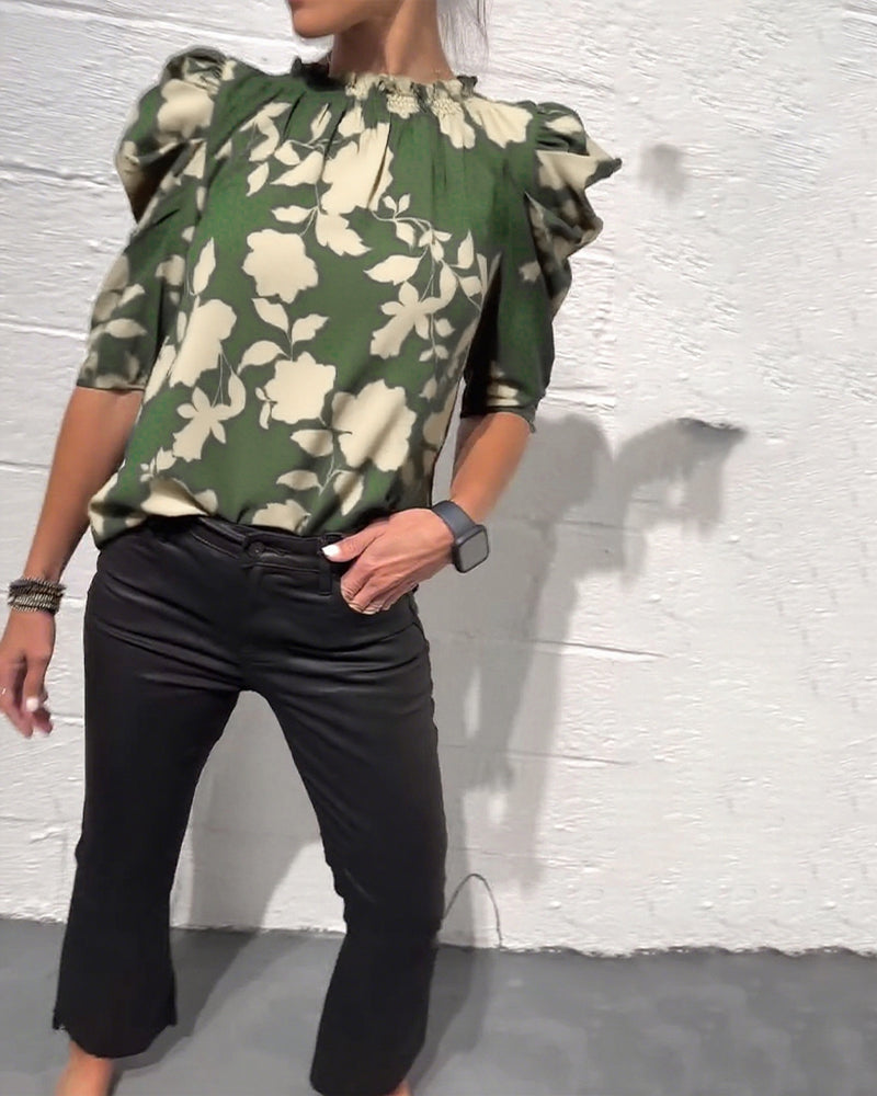 Lily | Floral Puff Sleeve Blouse