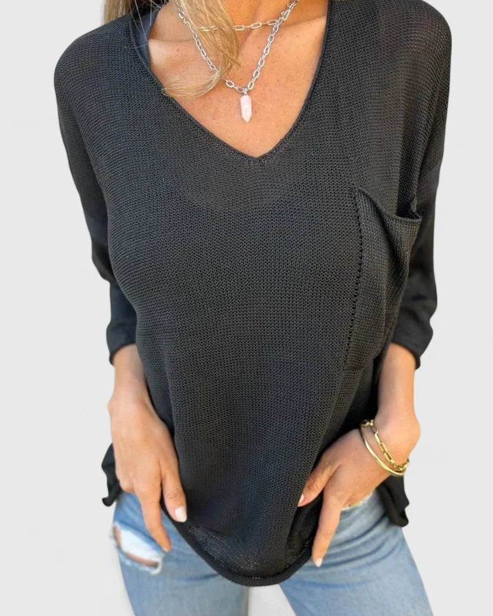 Jamie | Cozy Top V Neck