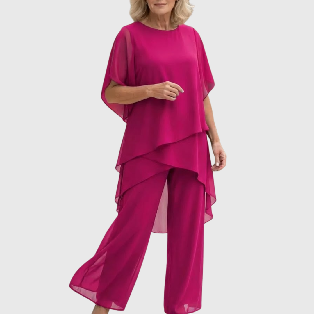Olivia | Elegant Two-Piece Set with Flowing Palazzo Pants