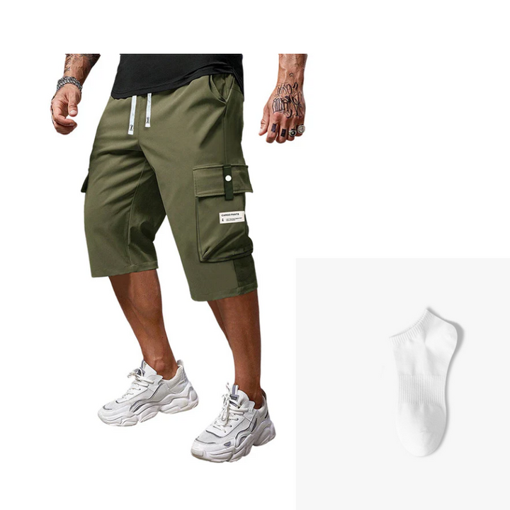 Leon | Casual Drawstring Capri Cargo Pants