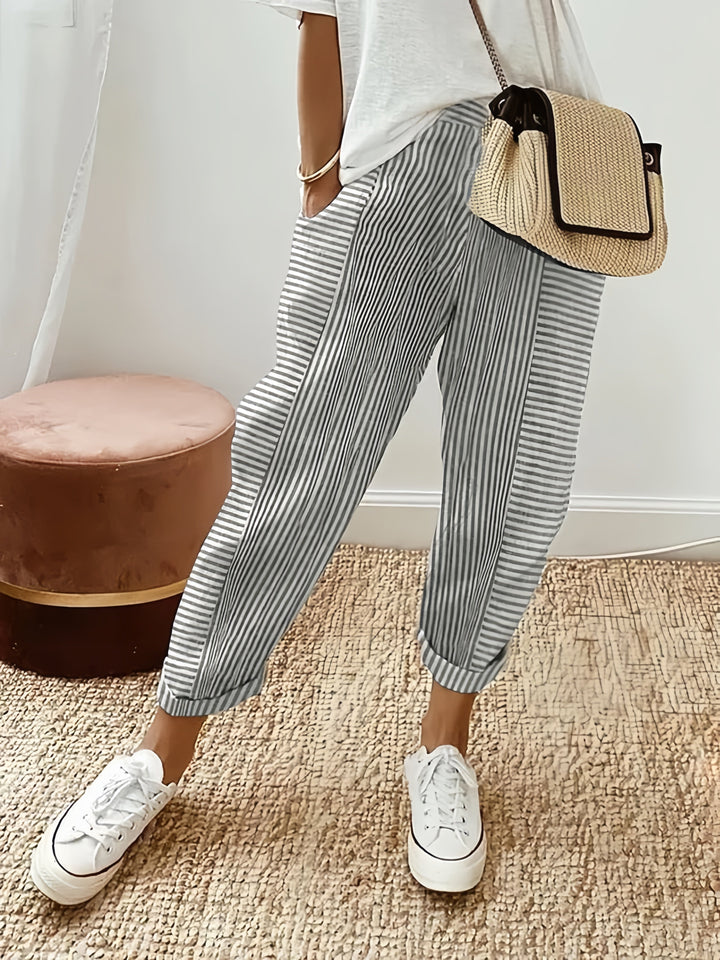 Violet | Striped High Waist Trousers