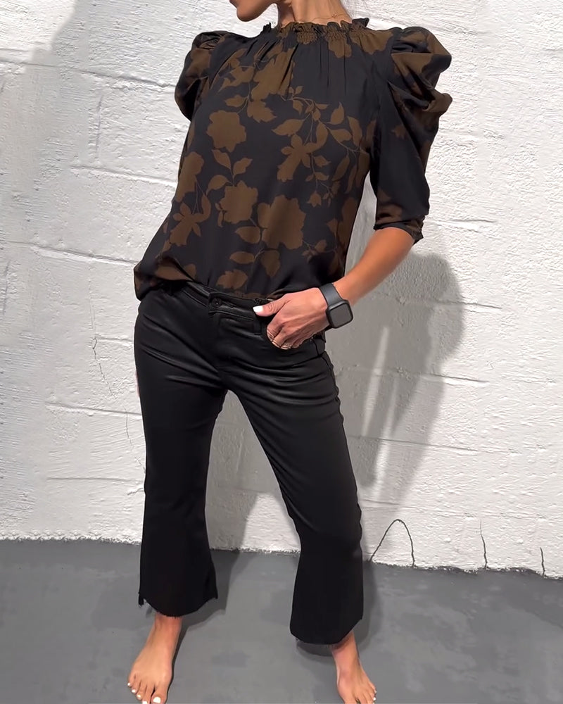 Lily | Floral Puff Sleeve Blouse