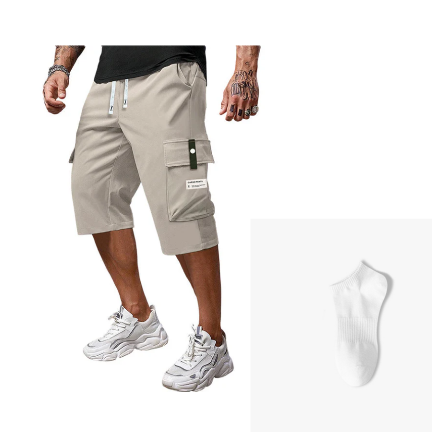 Leon | Casual Drawstring Capri Cargo Pants