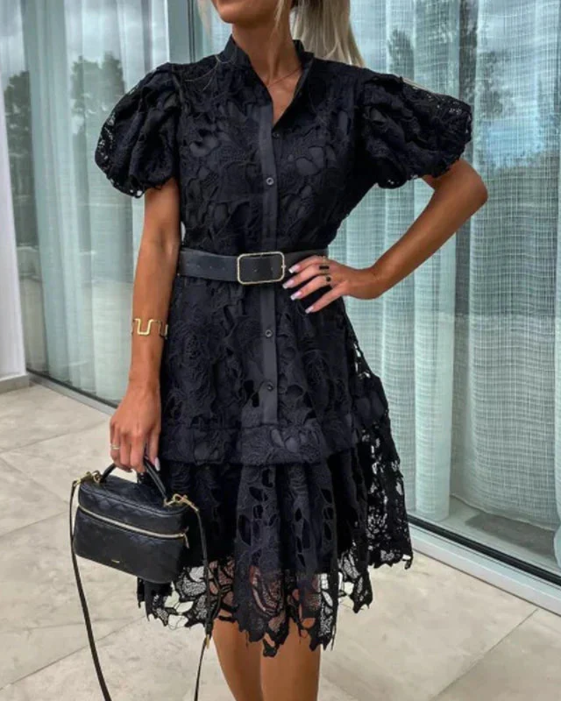 Adelina™ Retro Kanten Jurk