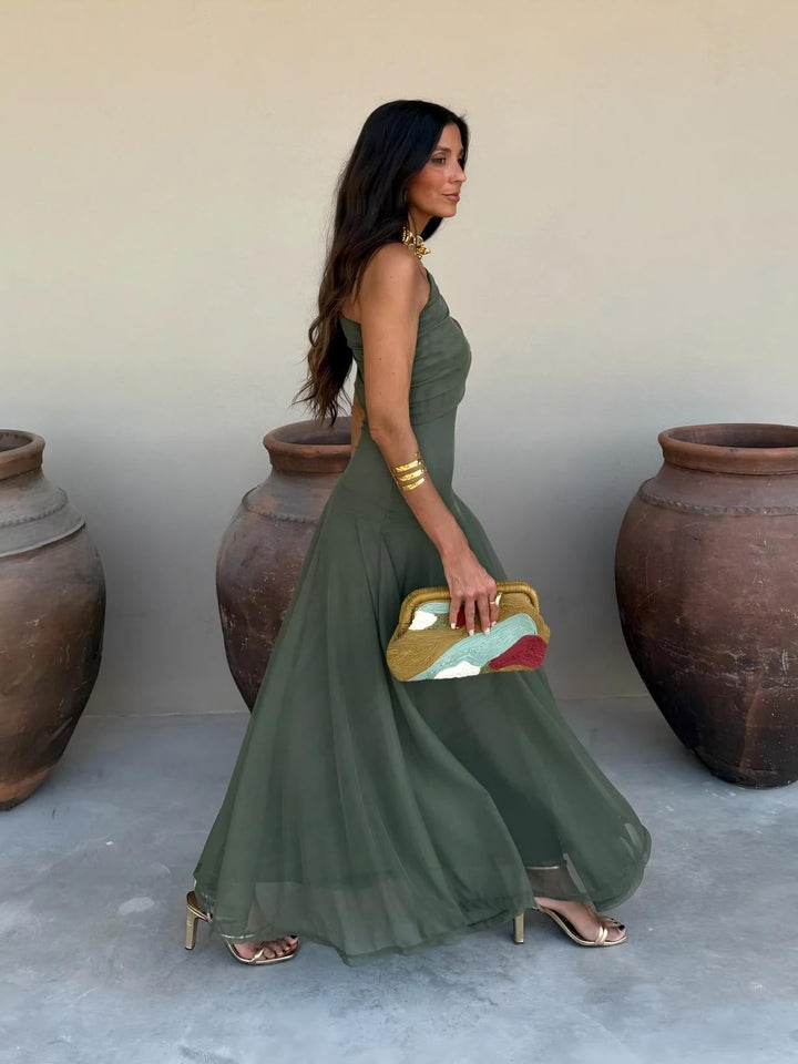 Ines | Long Asymmetric Knit Dress