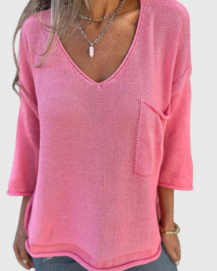 Jamie | Cozy Top V Neck