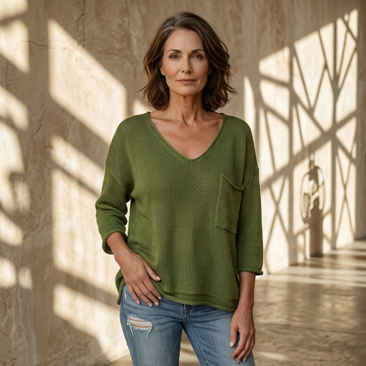Jamie | Cozy Top V Neck