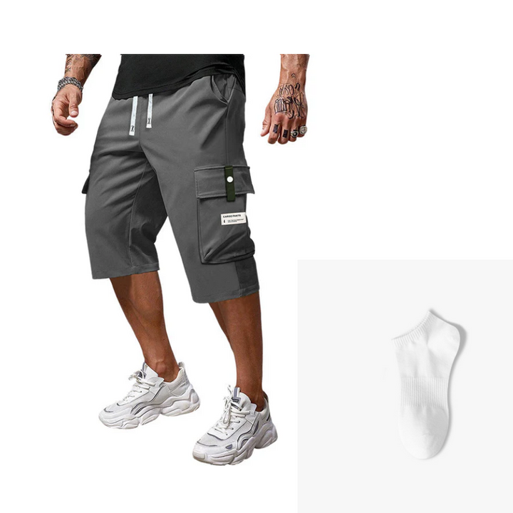 Leon | Casual Drawstring Capri Cargo Pants