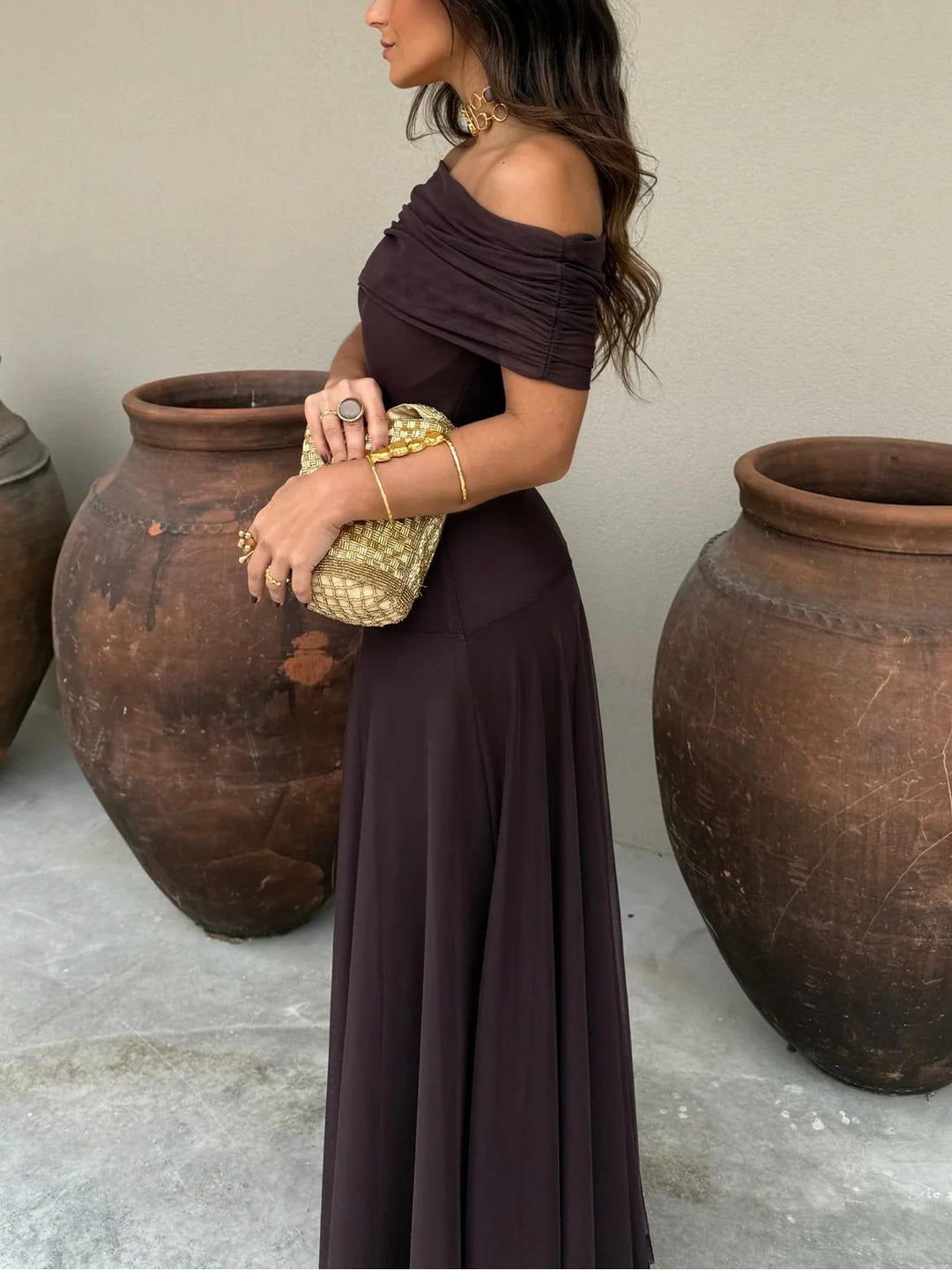 Ines | Long Asymmetric Knit Dress