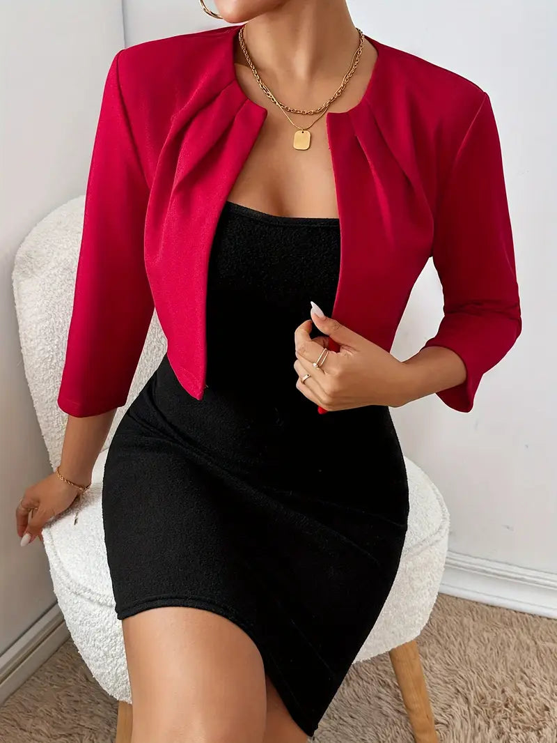 Madison - Stylish Pleated Collar Blazer