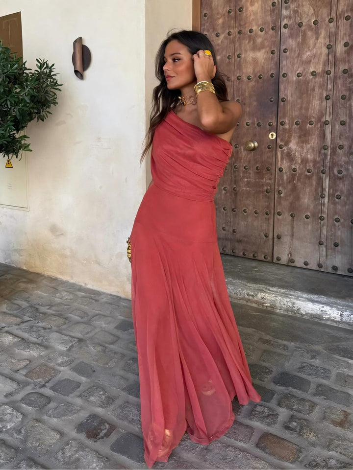 Ines | Long Asymmetric Knit Dress