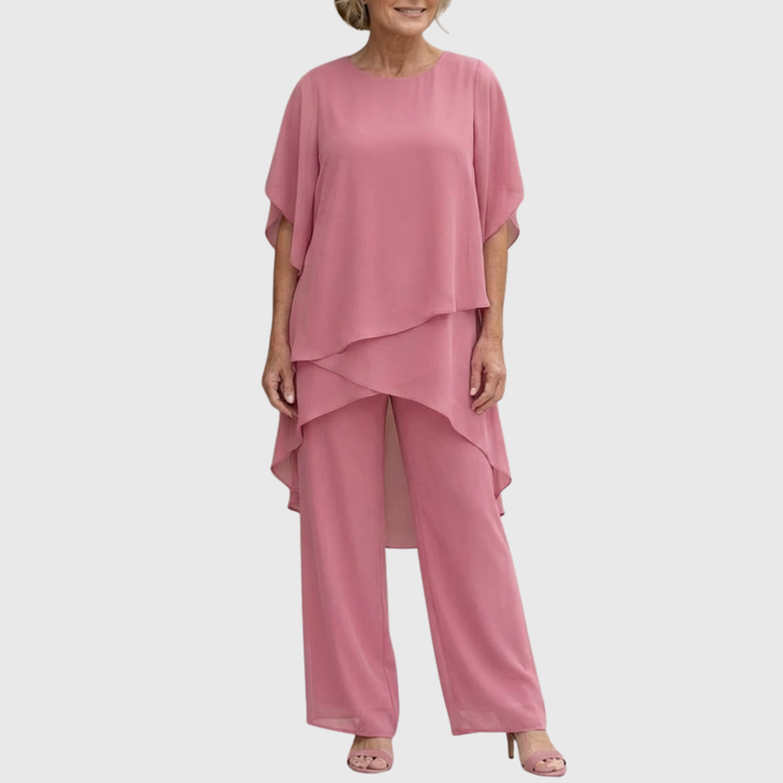 Olivia | Elegant Two-Piece Set with Flowing Palazzo Pants