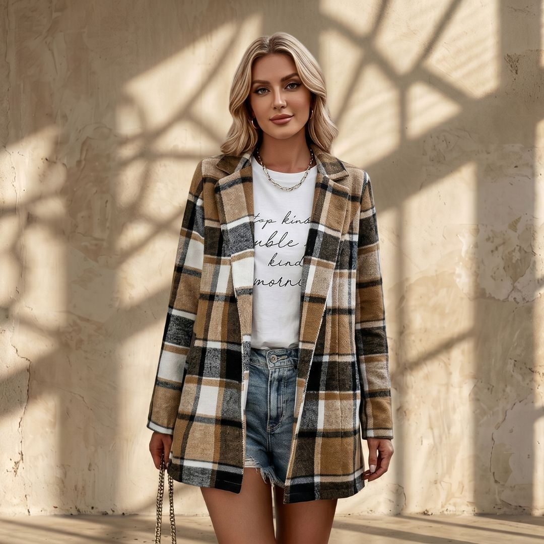 Avery™ - Vintage Plaid Blazer