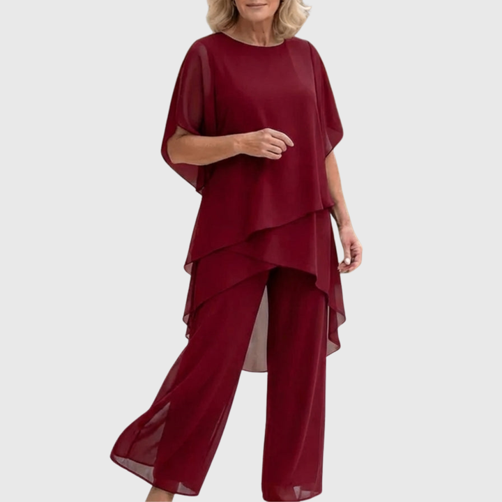Olivia | Elegant Two-Piece Set with Flowing Palazzo Pants