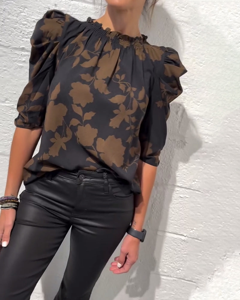 Lily | Floral Puff Sleeve Blouse