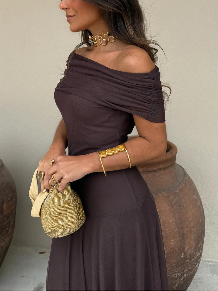 Ines | Long Asymmetric Knit Dress