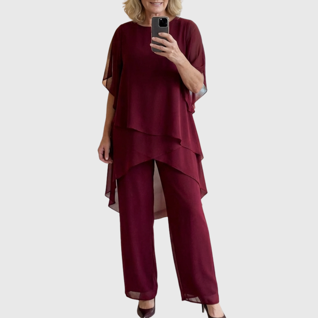 Olivia | Elegant Two-Piece Set with Flowing Palazzo Pants