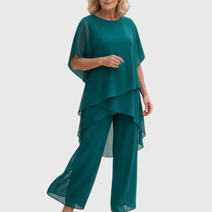 Olivia | Elegant Two-Piece Set with Flowing Palazzo Pants