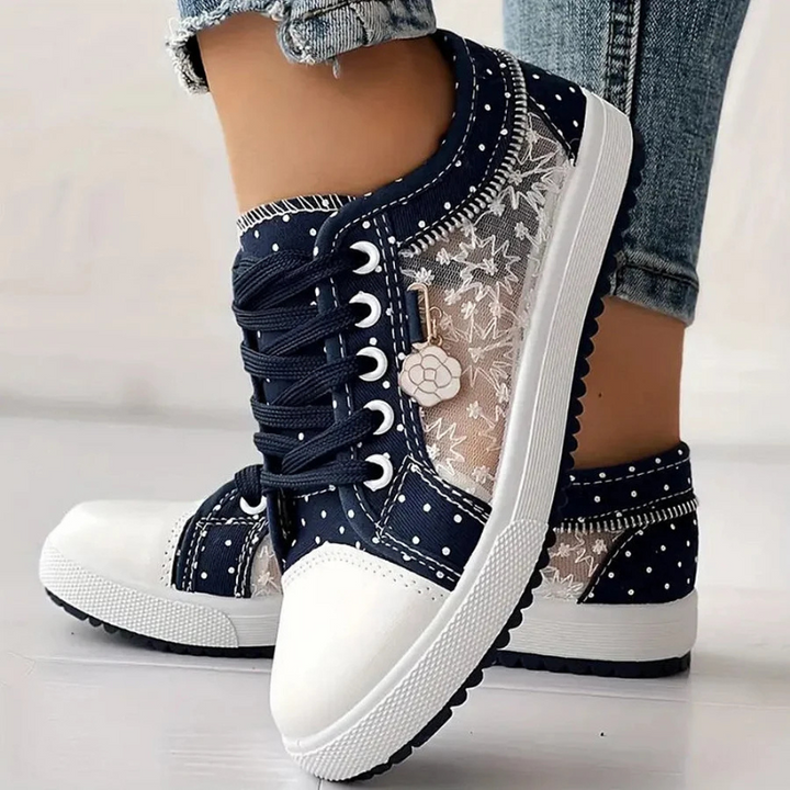 Delara – Elegant Floral Detail Trainers