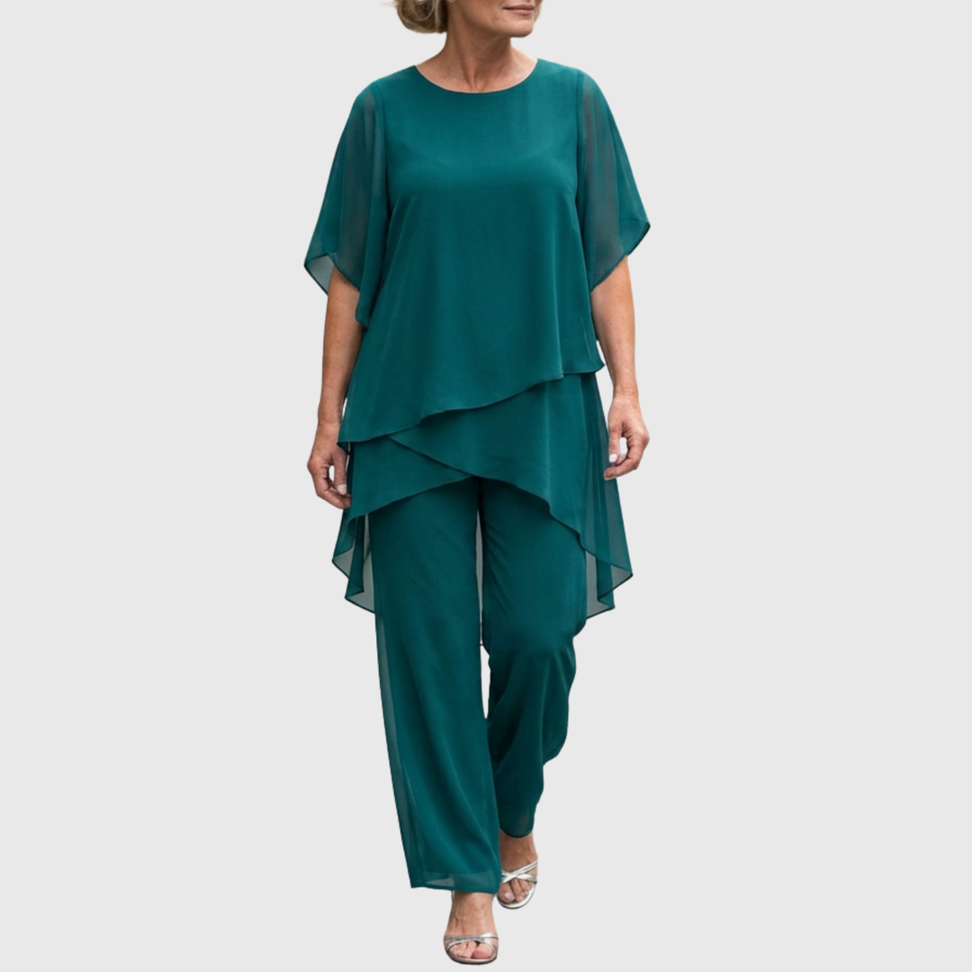 Olivia | Elegant Two-Piece Set with Flowing Palazzo Pants
