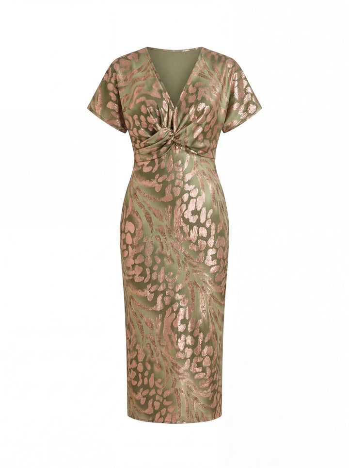 Nice | Elegant Twist-Waist Midi Dress