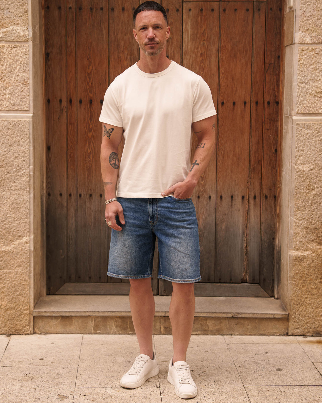 Jeans Shorts Relaxed Fit (Mid Blue)