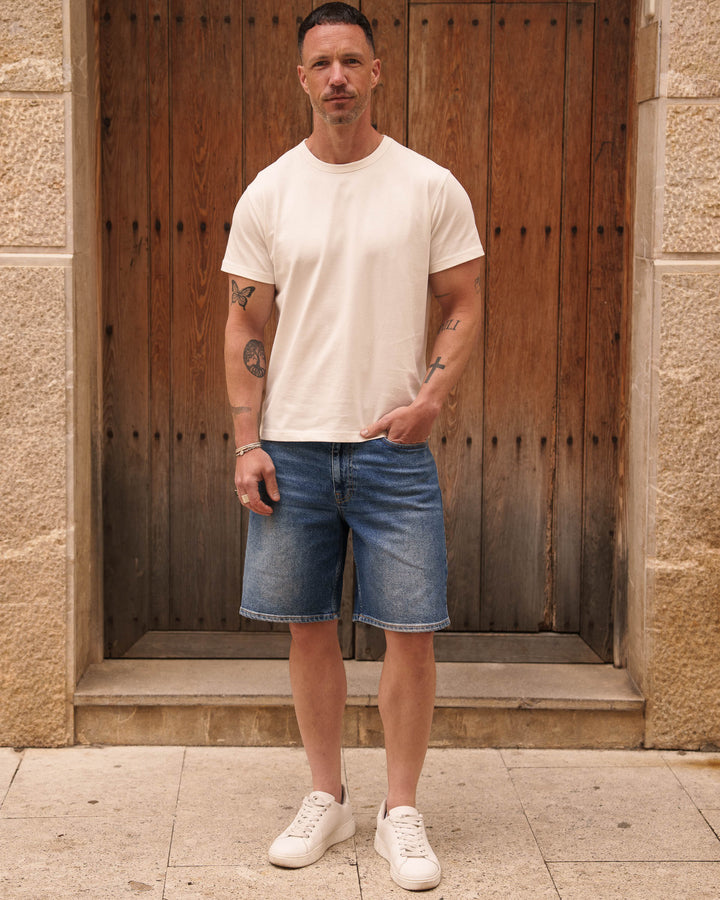 Jeans Shorts Relaxed Fit (Mid Blue)
