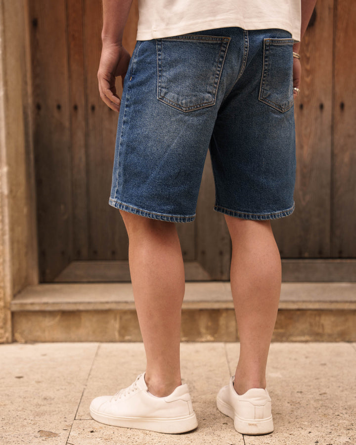 Jeans Shorts Relaxed Fit (Mid Blue)