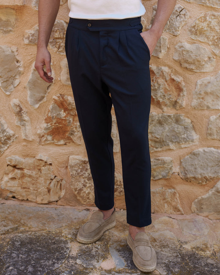 Buckle Pants (Navy)
