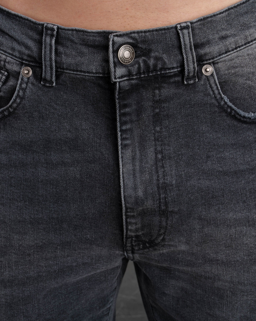 Essential Regular Fit Jeans (Dark Grey)