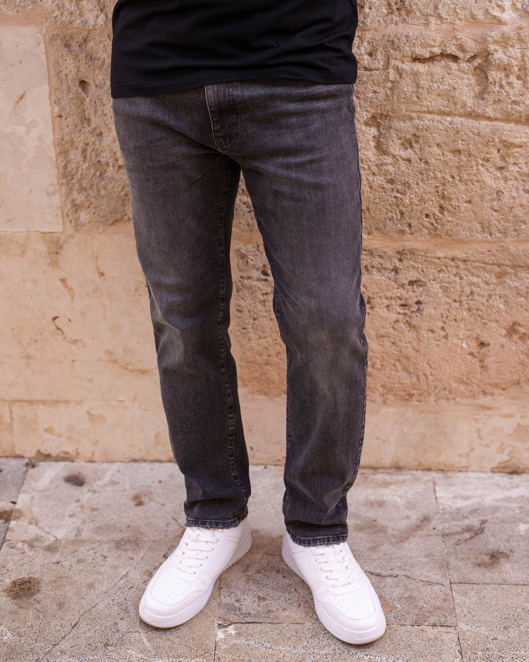 Essential Regular Fit Jeans (Dark Grey)