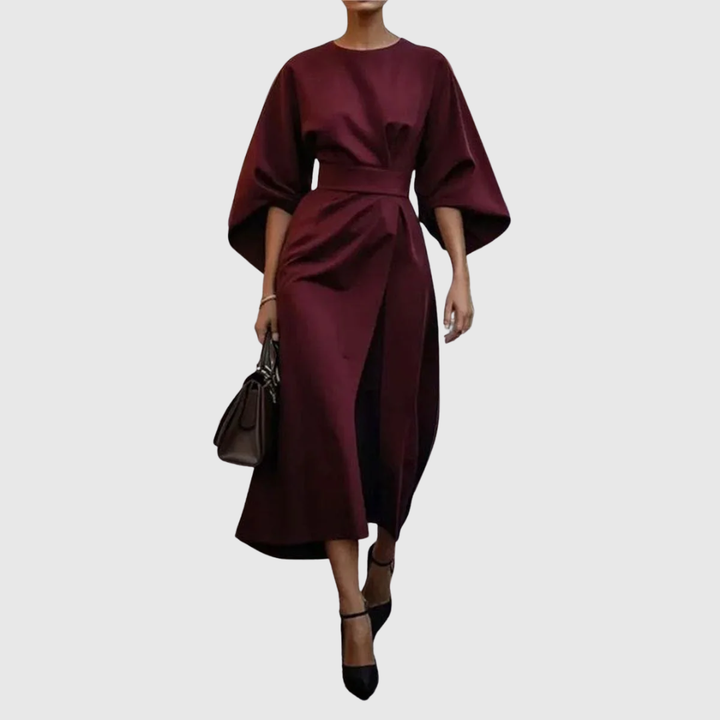 Layla | Satin Feel Batwing Sleeve Maxi Dress