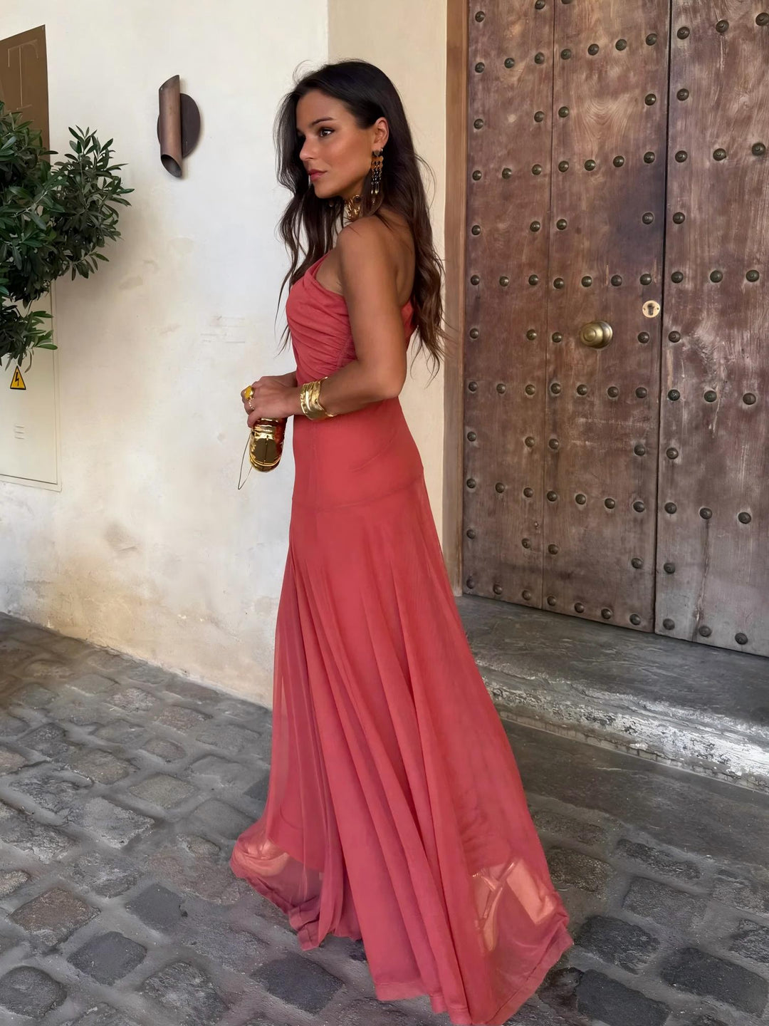 Ines | Long Asymmetric Knit Dress