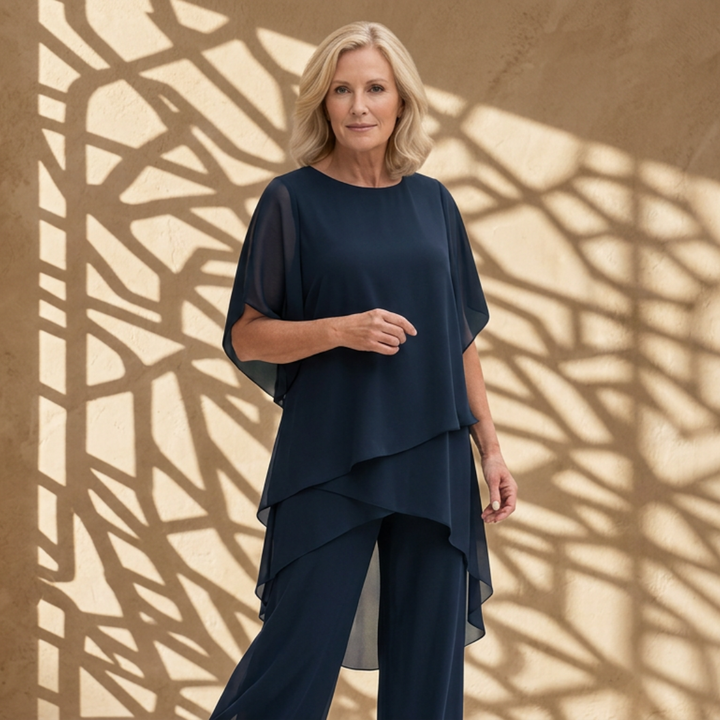 Olivia | Elegant Two-Piece Set with Flowing Palazzo Pants