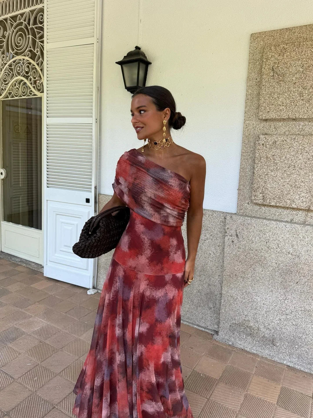 Ines | Long Asymmetric Knit Dress
