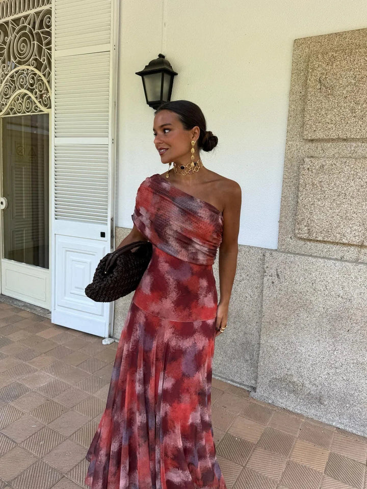 Ines | Long Asymmetric Knit Dress